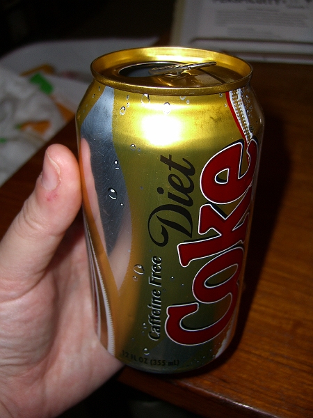 CIMG1681.JPG - Normal can of caffeine free Diet Coke