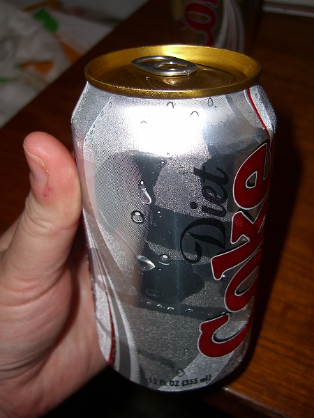 CIMG1682.JPG - Can from 12-pack of caffeine-free Diet Coke ... except it has the right can top and the wrong can body.